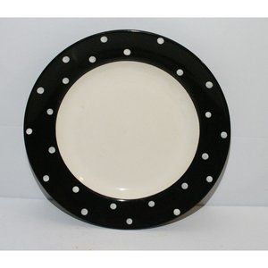 Baking Days by Spode Black and White Polka Dot 10 3/4" Dinner Plate Lot 1